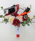 Graduation Red Earrings Box of Joy Silk Flowers Gift Hamper