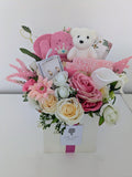 Baby Girl Earrings Box of Joy Silk Flowers Gift Hamper