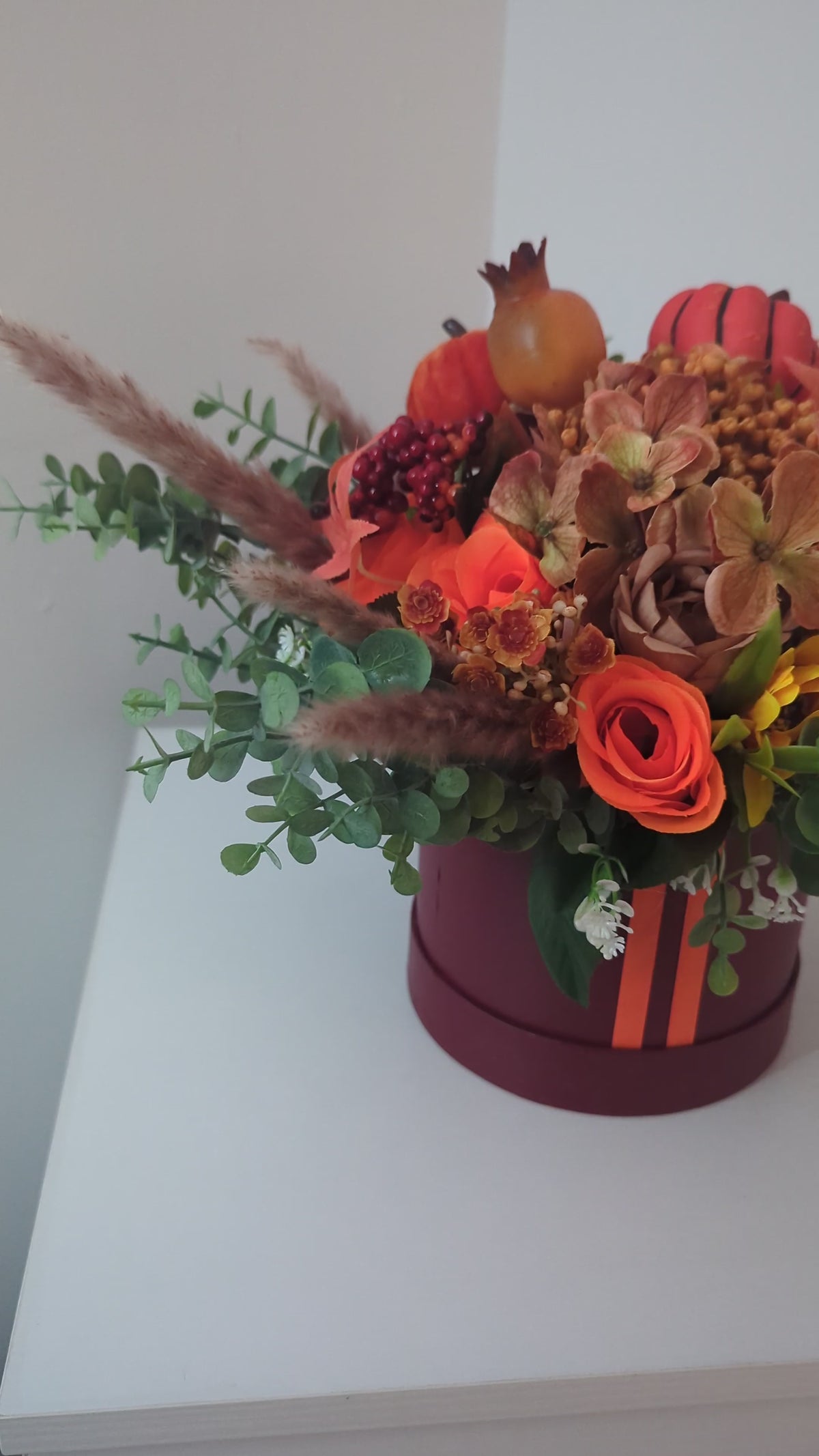 Orange Autumn Hat Box