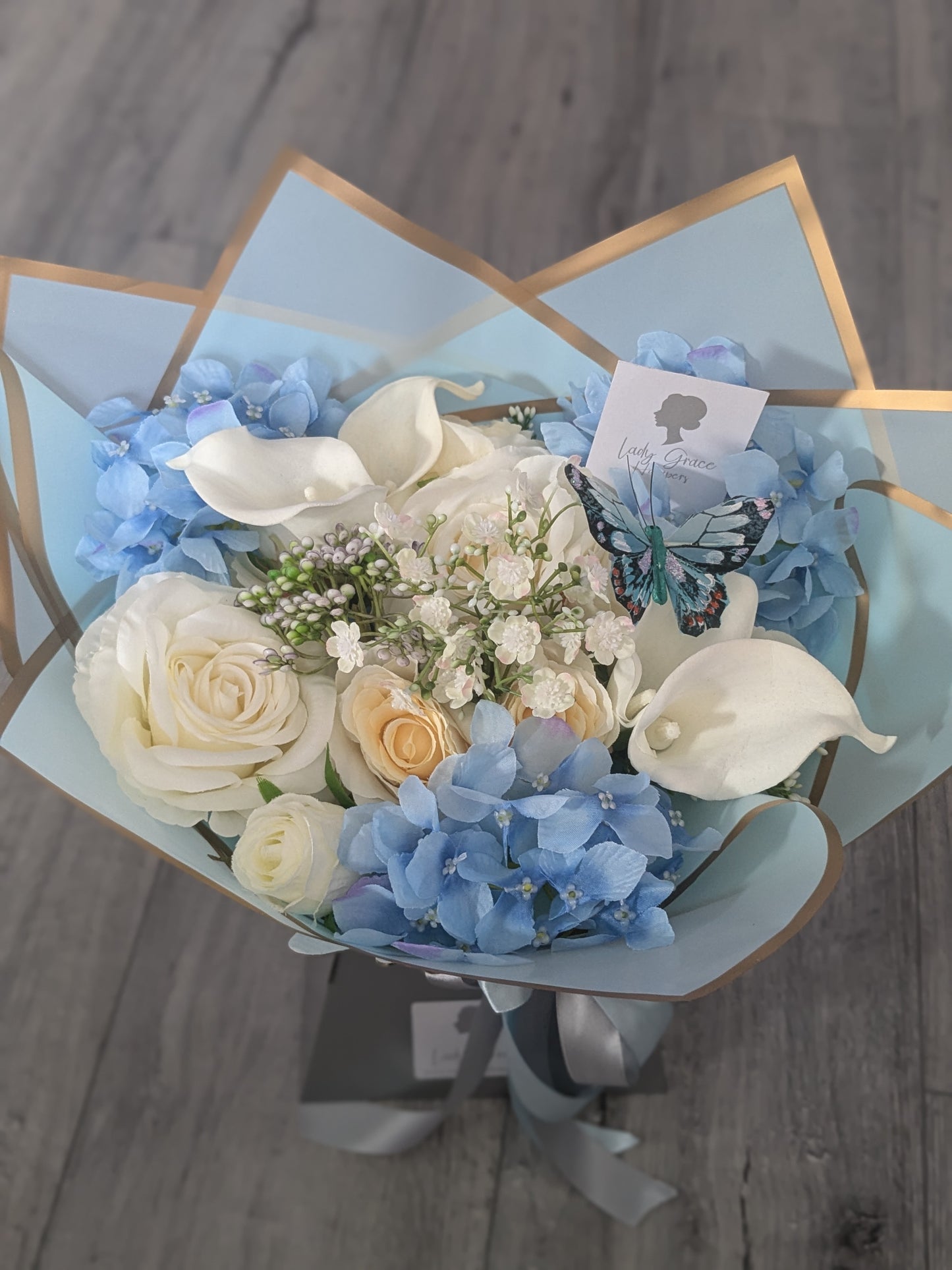 Blue Stunning Handtied Bouquet