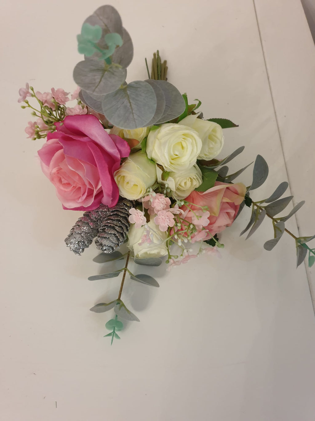 Pink & Cream Christmas Stunning Wedding Buttonhole