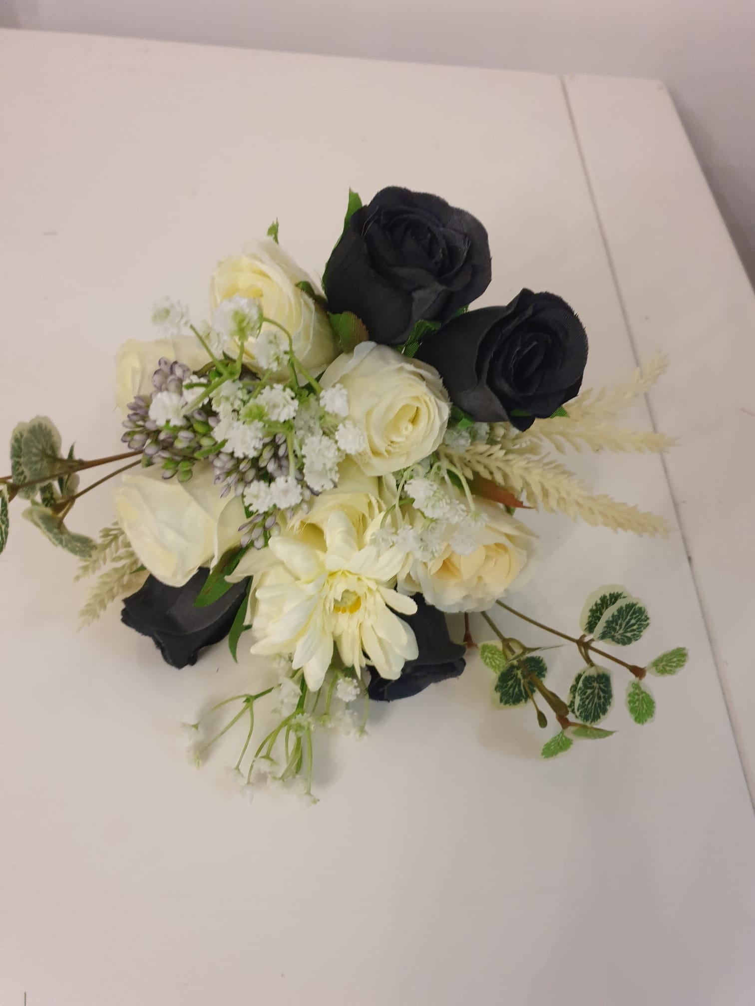 Black & Cream Christmas Stunning Wedding Buttonhole