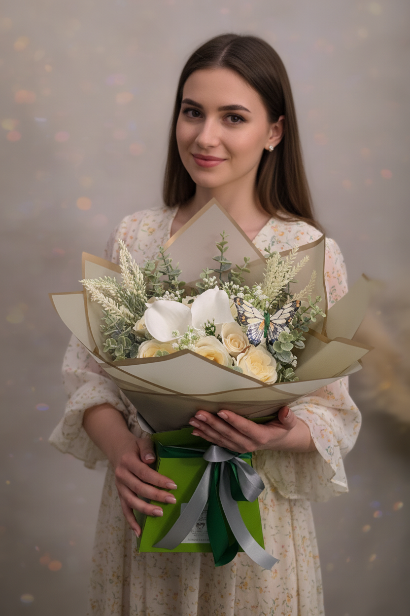 Green Stunning Handtied Bouquet