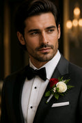 Red & Cream Christmas Stunning Wedding Buttonhole