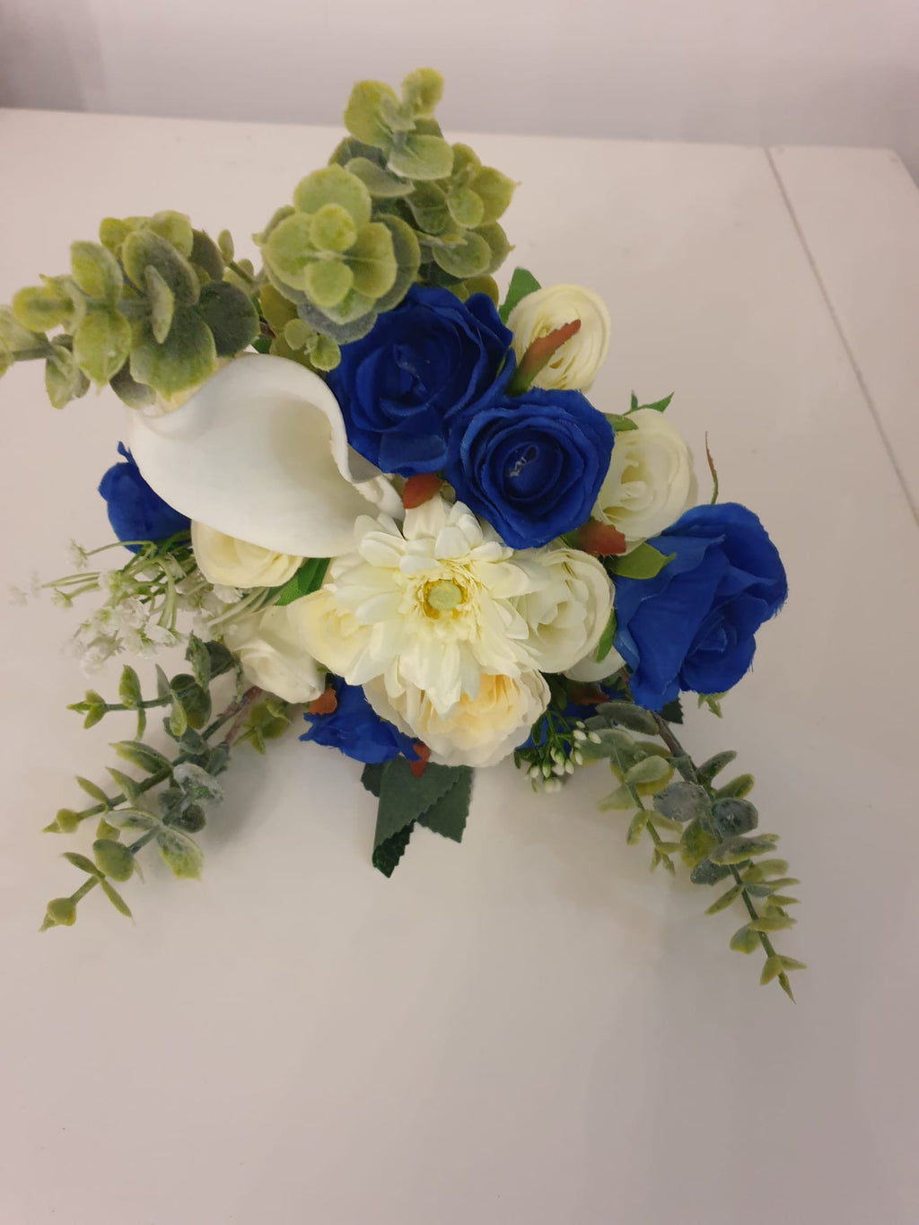 Blue & Cream Christmas Stunning Wedding Buttonhole