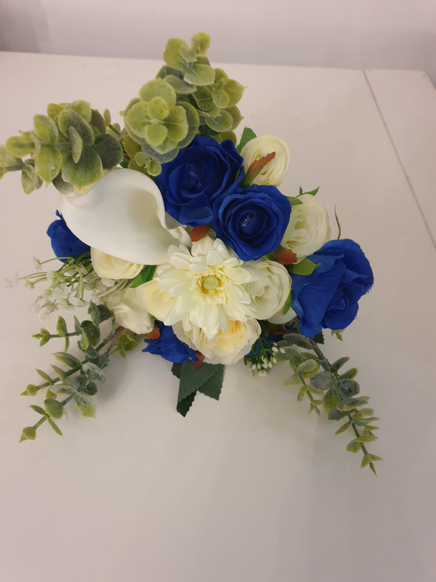 Blue & Cream Christmas Stunning Wedding Buttonhole