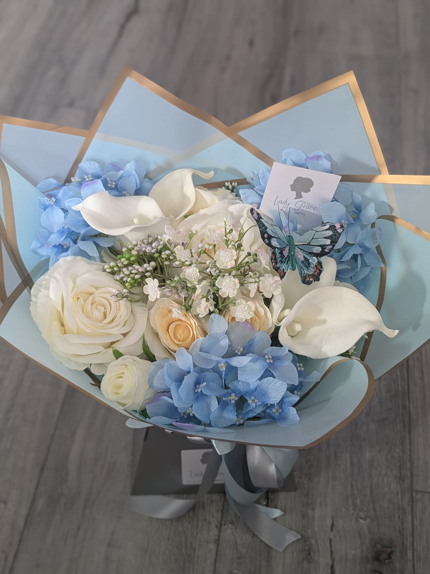 Blue Stunning Handtied Bouquet