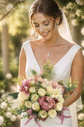 Cream & Mauve Stunning Brides Wedding Bouquet