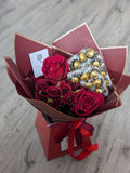 Red Dark Lindt Stunning Handtied Bouquet