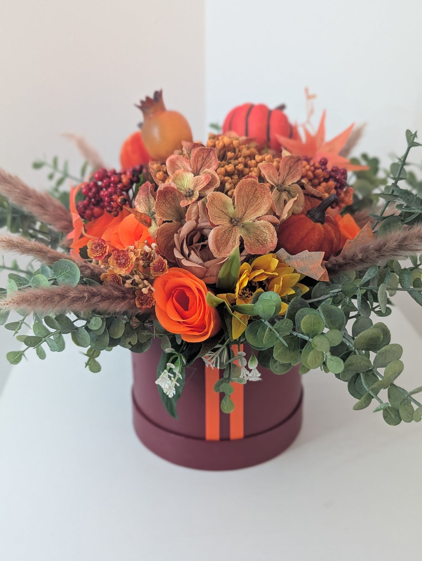 Orange Autumn Hat Box